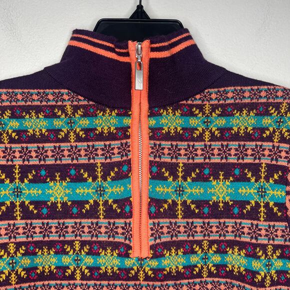 Neve Julia Ski Sweater Base Layer Women's M 1/4 Zip Pullover Merino Wool Blend - Picture 2 of 10